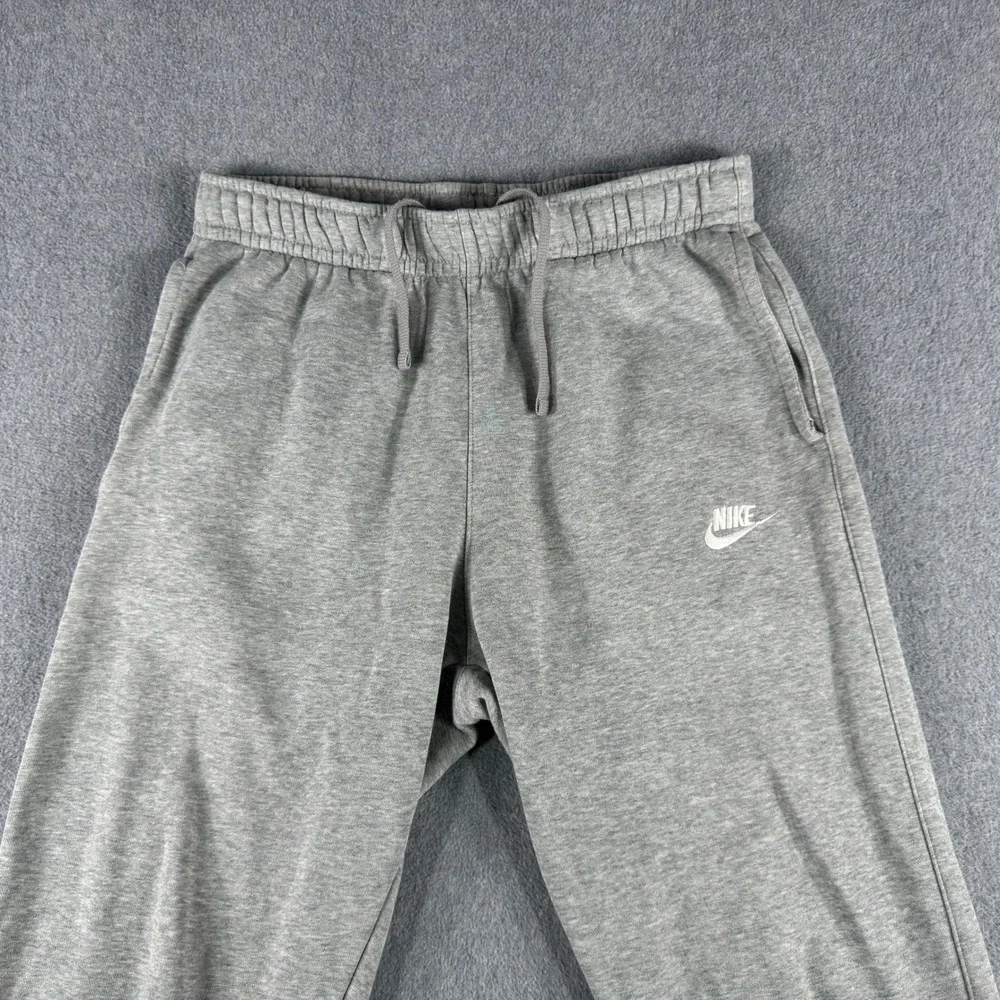 Nike Sportswear Fleece Sweatpants Mens M Gray Heather Drawstring